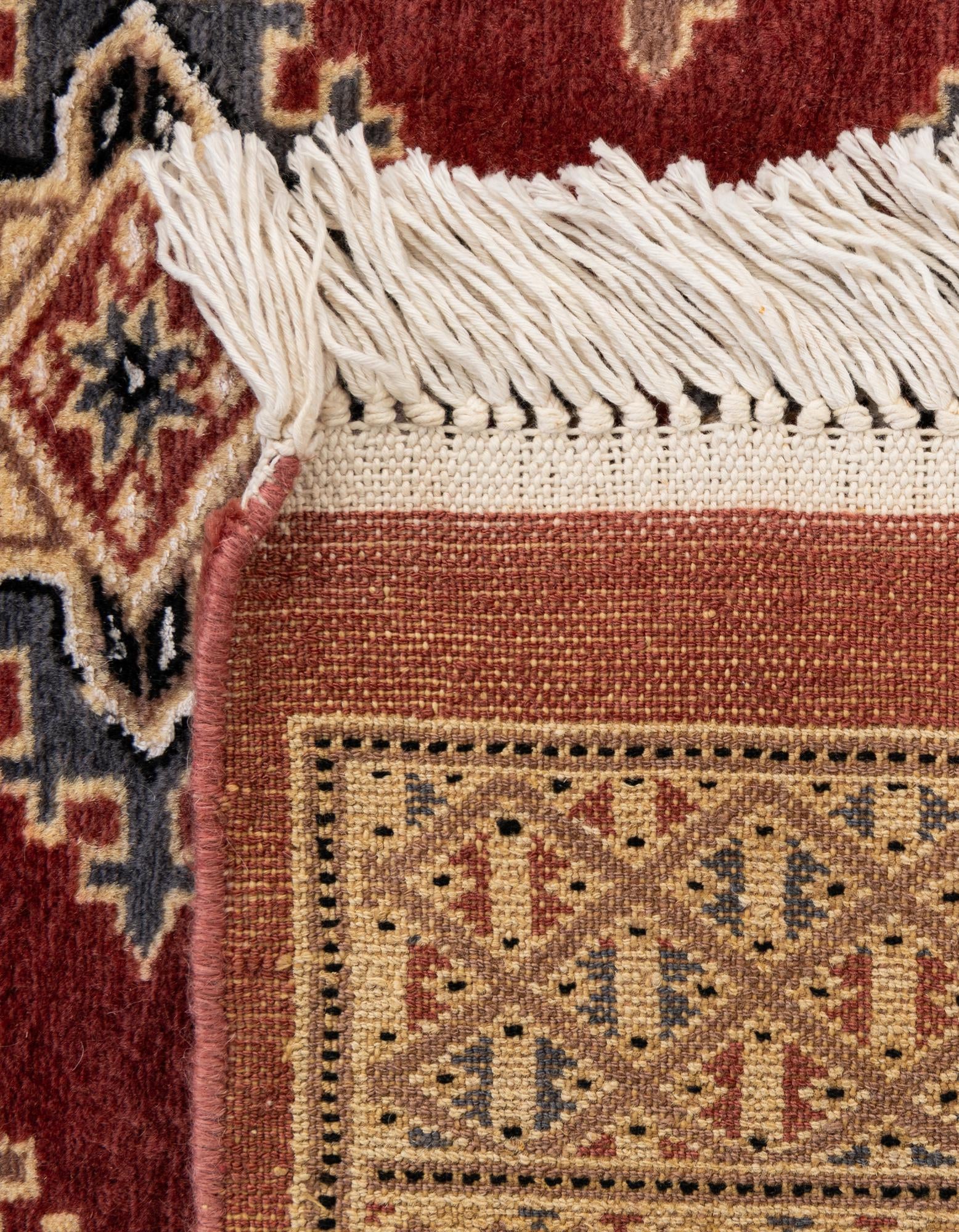 4' 3 x 6' 1 Hand Knotted Bokhara Oriental Wool Rug