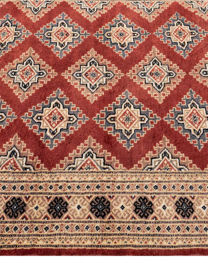 4' 3 x 6' 1 Hand Knotted Bokhara Oriental Wool Rug