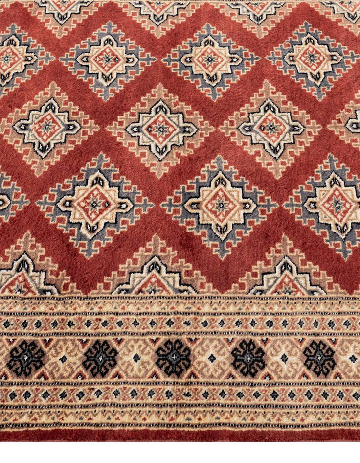Detail image of 4' 3 x 6' 1 Hand Knotted Bokhara Oriental Wool Rug