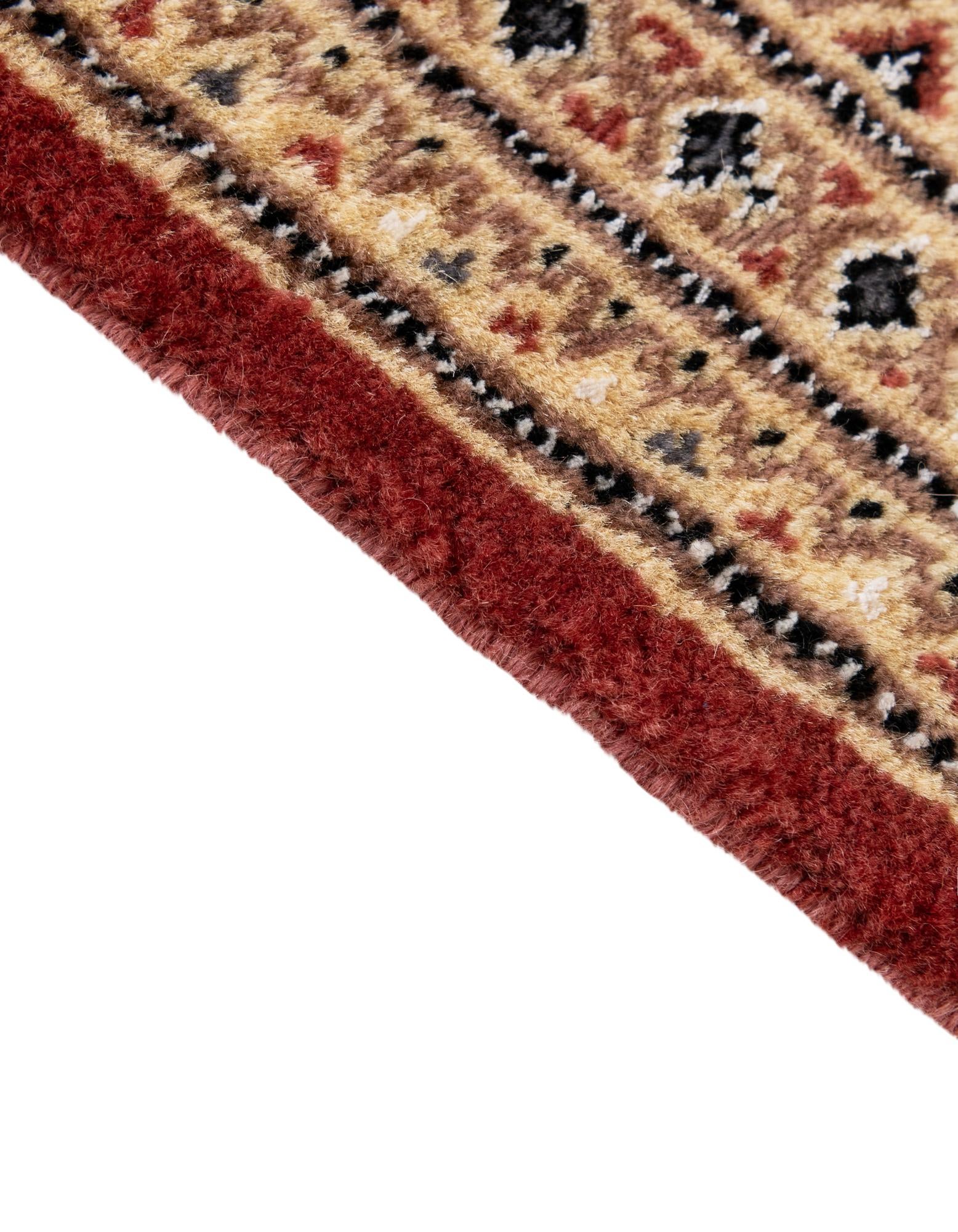 4' 3 x 6' 1 Hand Knotted Bokhara Oriental Wool Rug