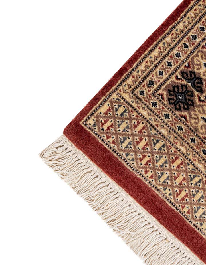 4' 3 x 6' 1 Hand Knotted Bokhara Oriental Wool Rug