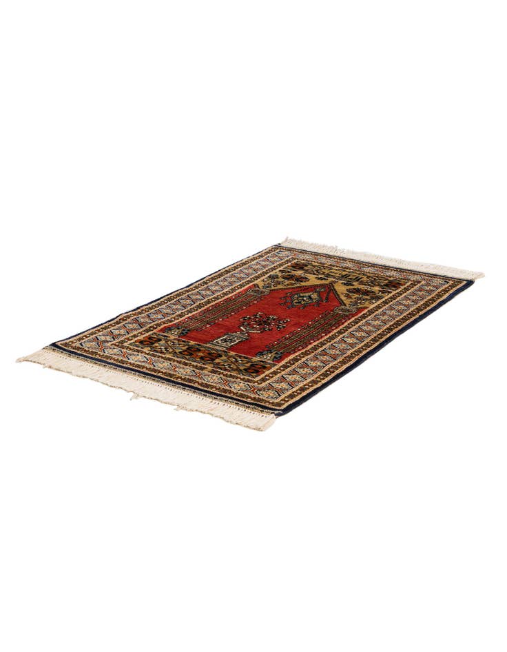 Detail image of 2' 8 x 4' 3 Hand Knotted Bokhara Oriental Wool Rug
