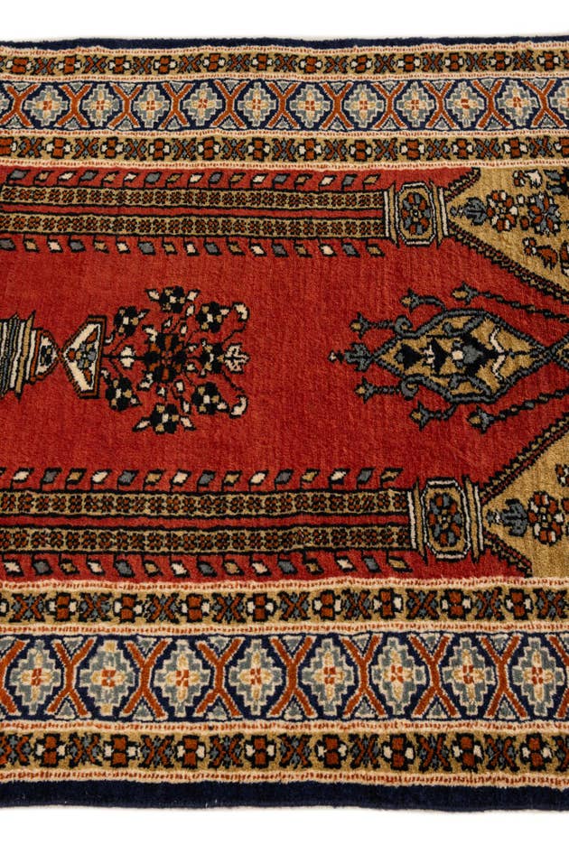 Detail image of 2' 8 x 4' 3 Hand Knotted Bokhara Oriental Wool Rug