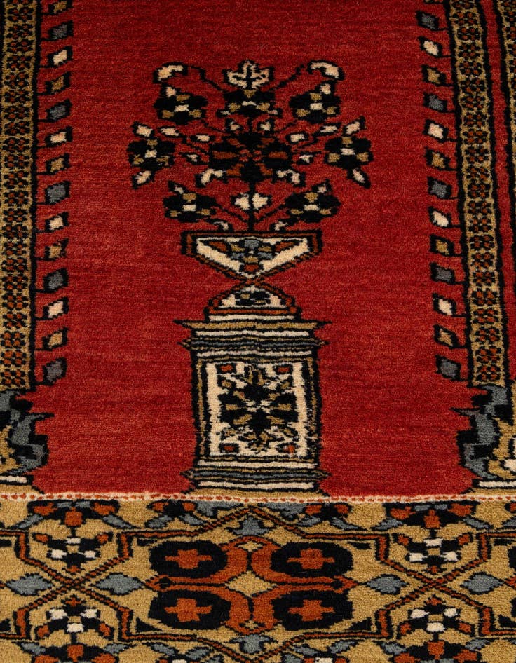 Detail image of 2' 8 x 4' 3  Hand Knotted Bokhara Oriental Wool Rug