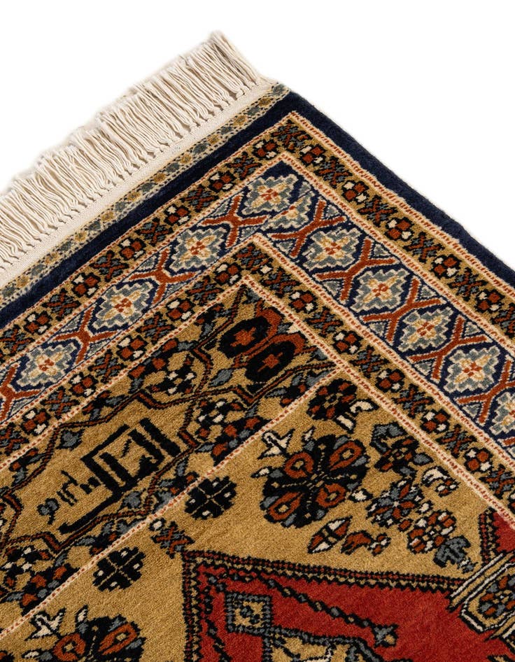 Detail image of 2' 8 x 4' 3  Hand Knotted Bokhara Oriental Wool Rug