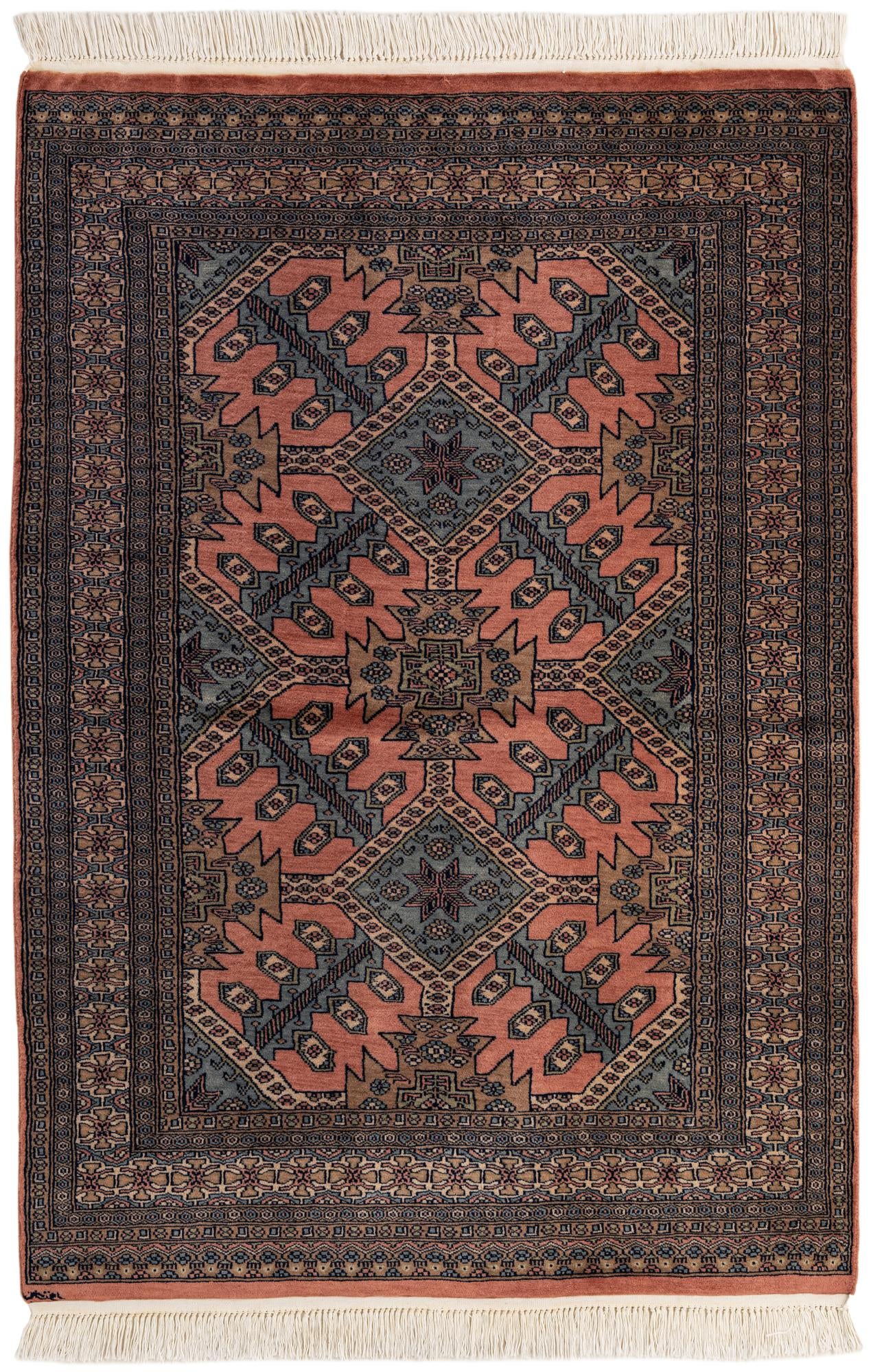 4' 2 x 6' Hand Knotted Bokhara Wool Rug