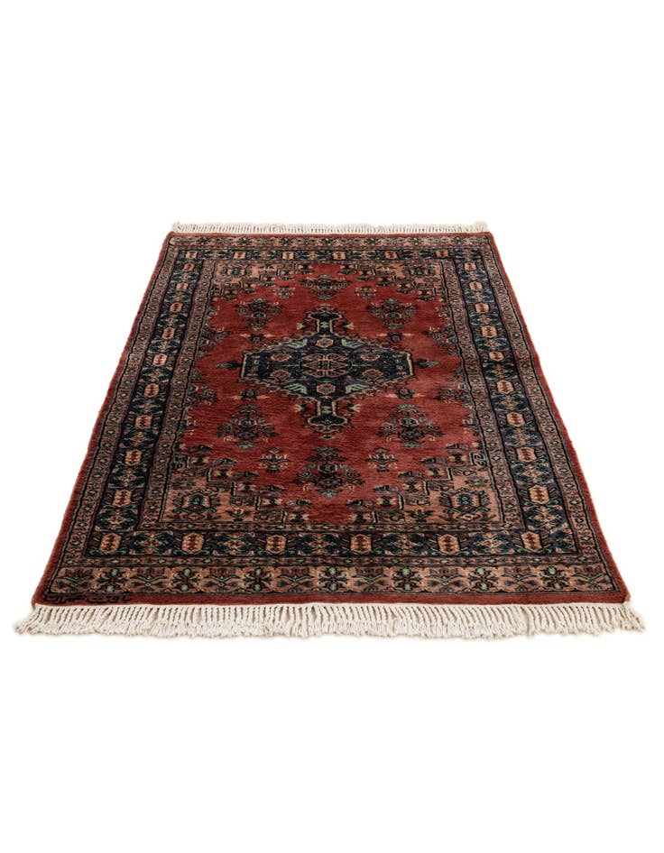 Detail image of 3' 2 x 5' 3 Hand Knotted Bokhara Oriental Wool Rug