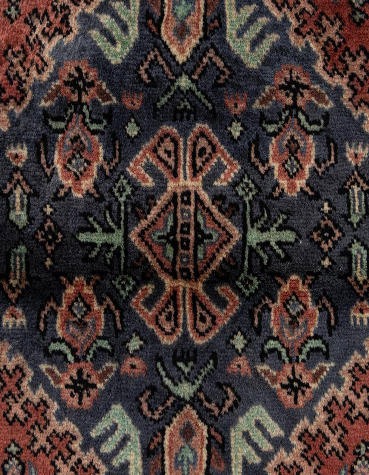 Detail image of 3' 2 x 5' 3  Hand Knotted Bokhara Oriental Wool Rug