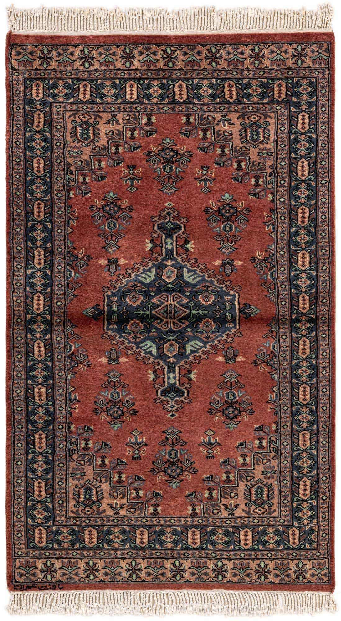 3' 2 x 5' 3 Hand Knotted Bokhara Oriental Wool Rug