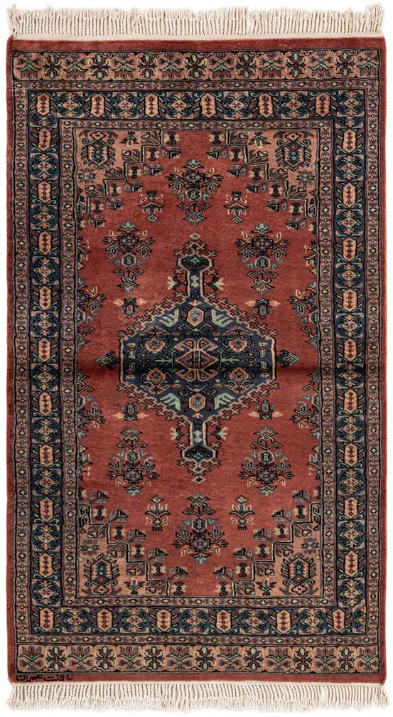 3' 2 x 5' 3 Hand Knotted Bokhara Oriental Wool Rug