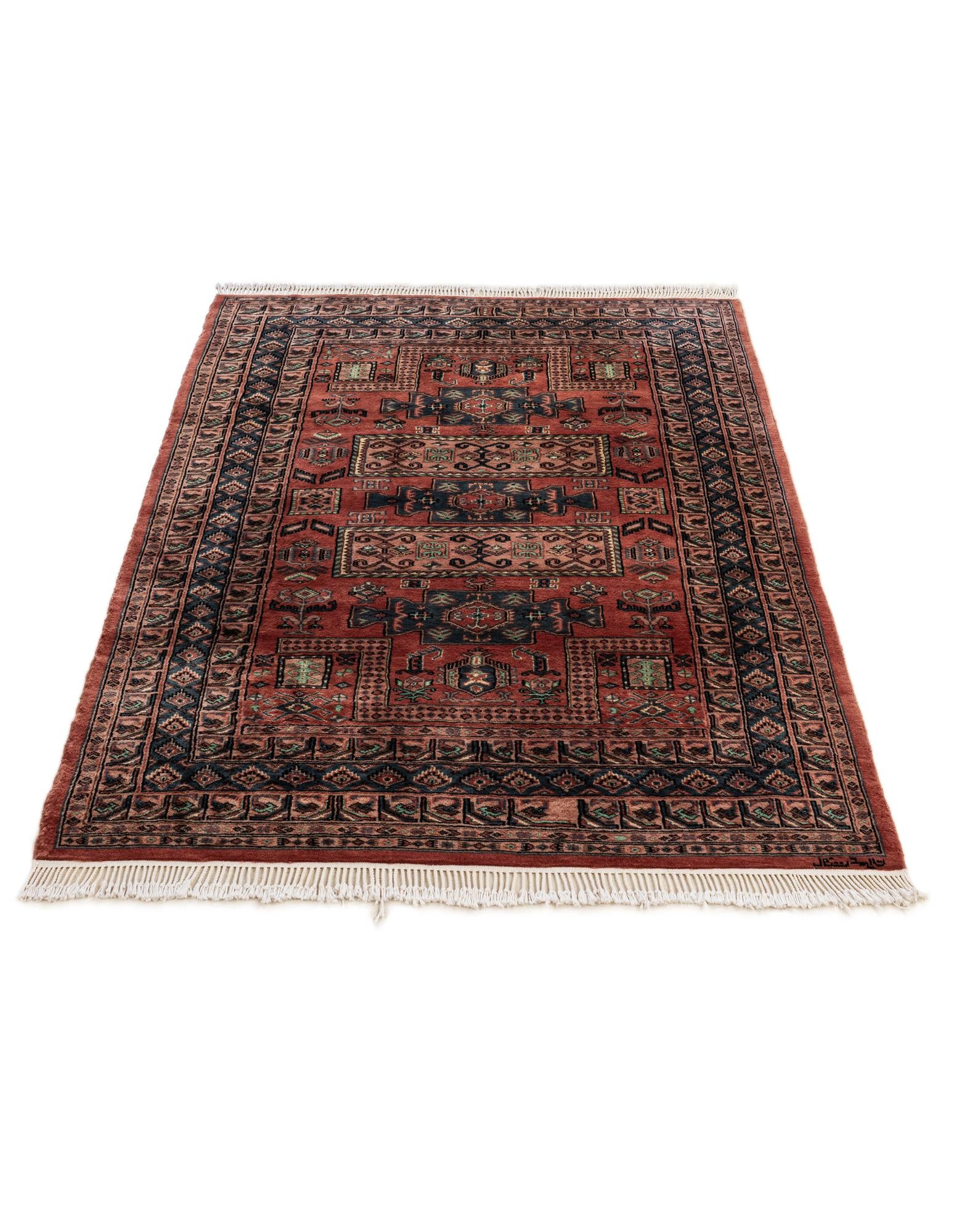 4' 5 x 6' 5 Hand Knotted Bokhara Wool Rug
