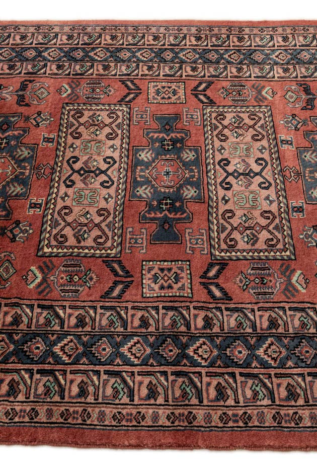 Detail image of 4' 5 x 6' 5 Hand Knotted Bokhara Wool Rug