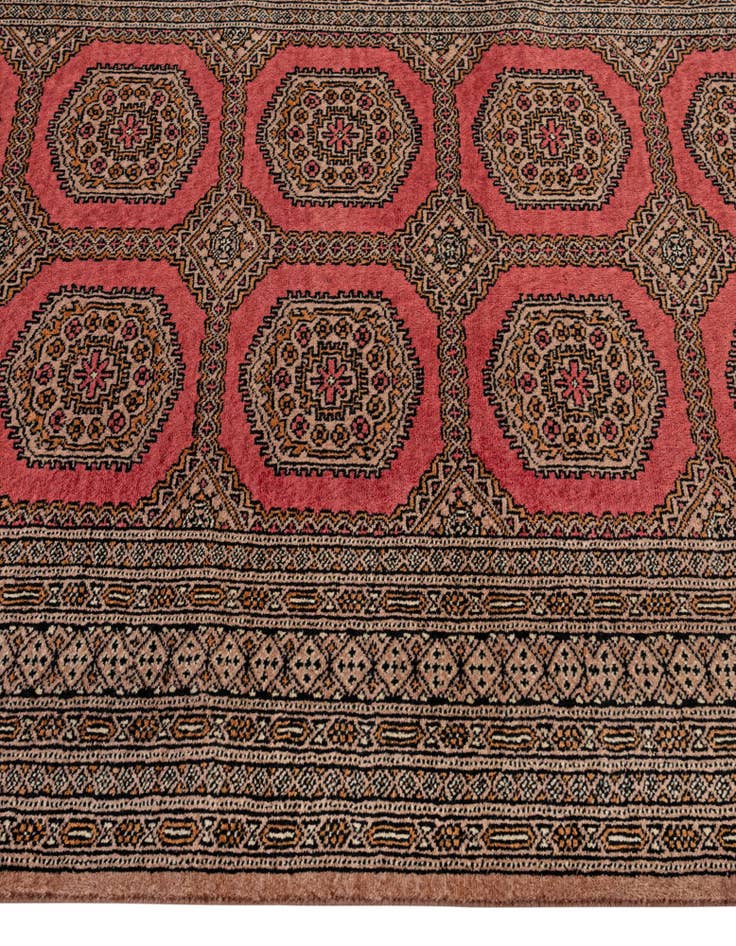 Detail image of 4' 2 x 6' 6 Hand Knotted Bokhara Wool Rug