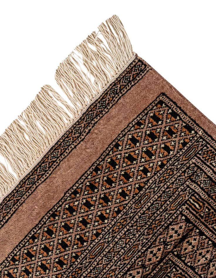 Detail image of 4' 2 x 6' 6  Hand Knotted Bokhara Wool Rug