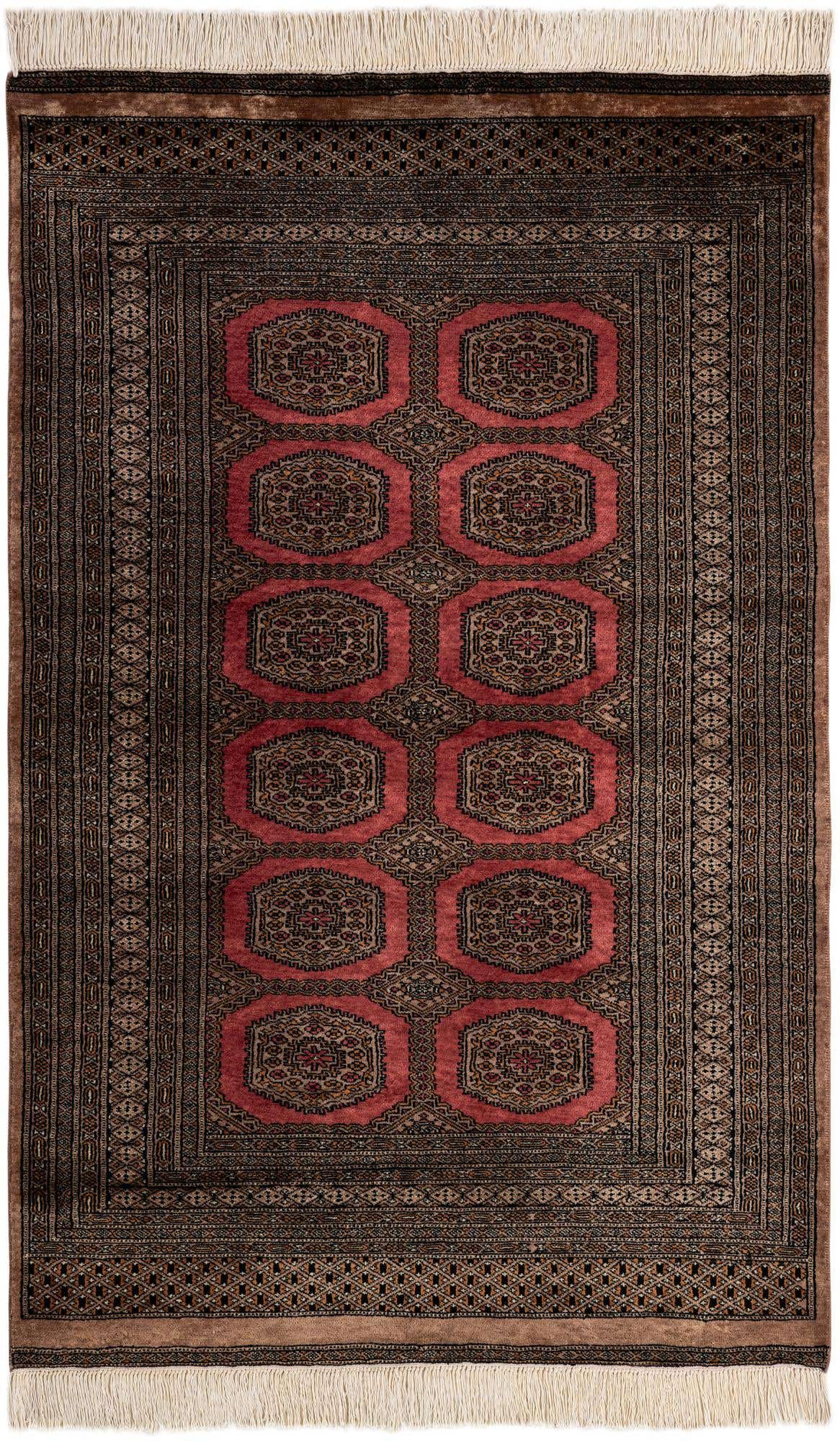 4' 2 x 6' 6 Hand Knotted Bokhara Wool Rug
