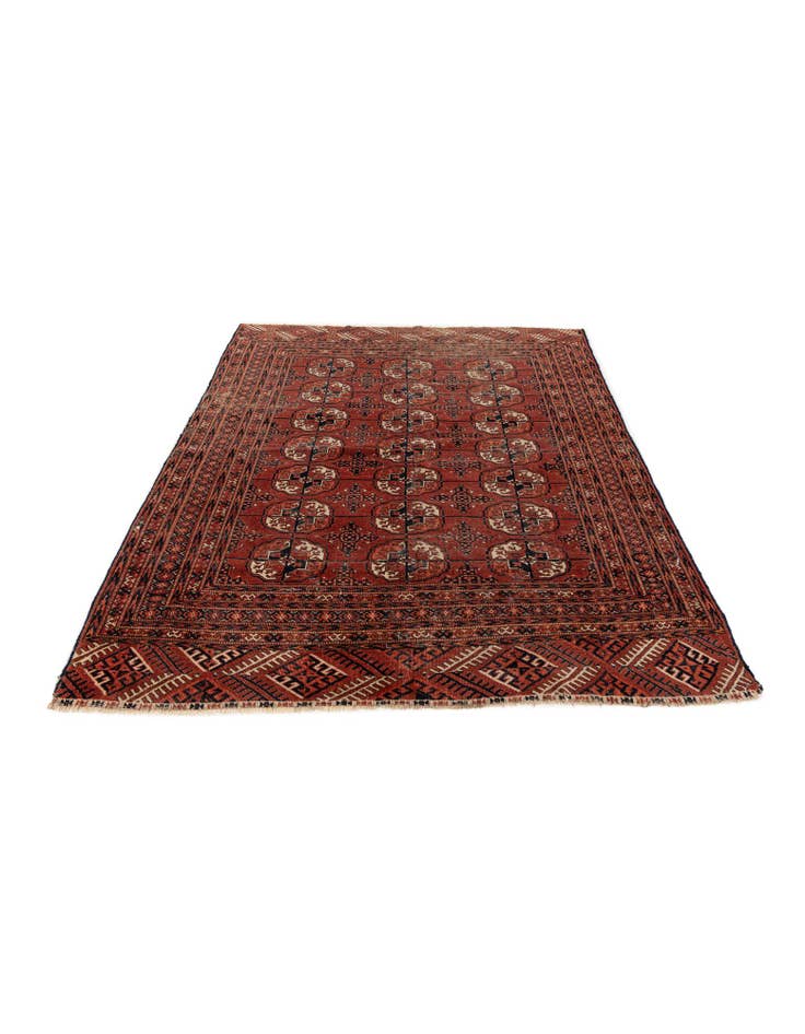 Detail image of 4' 4 x 5' 5 Hand Knotted Bokhara Oriental Wool Rug