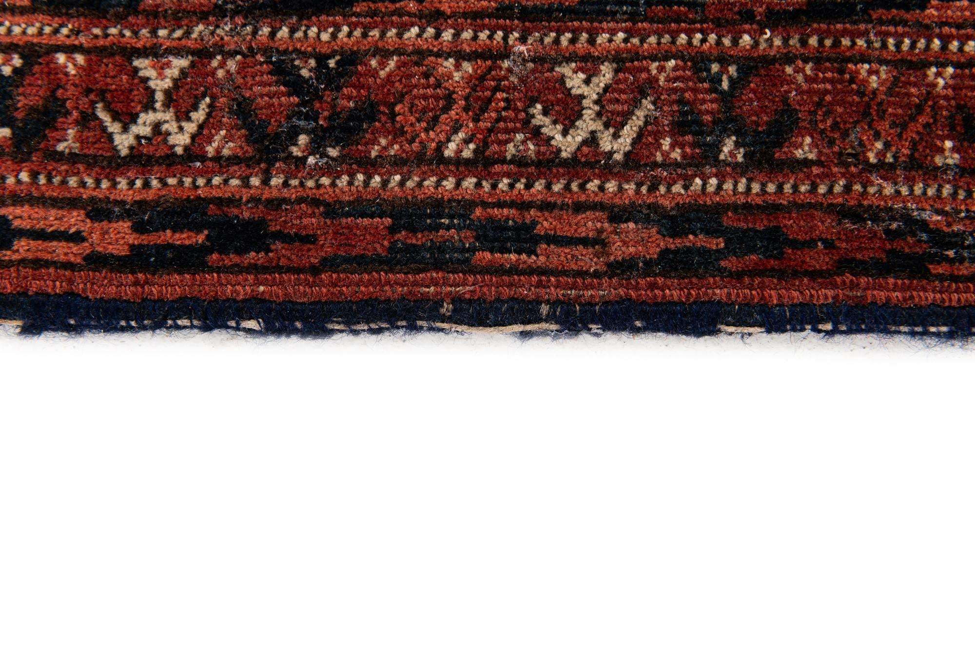 4' 4 x 5' 5 Hand Knotted Bokhara Oriental Wool Rug