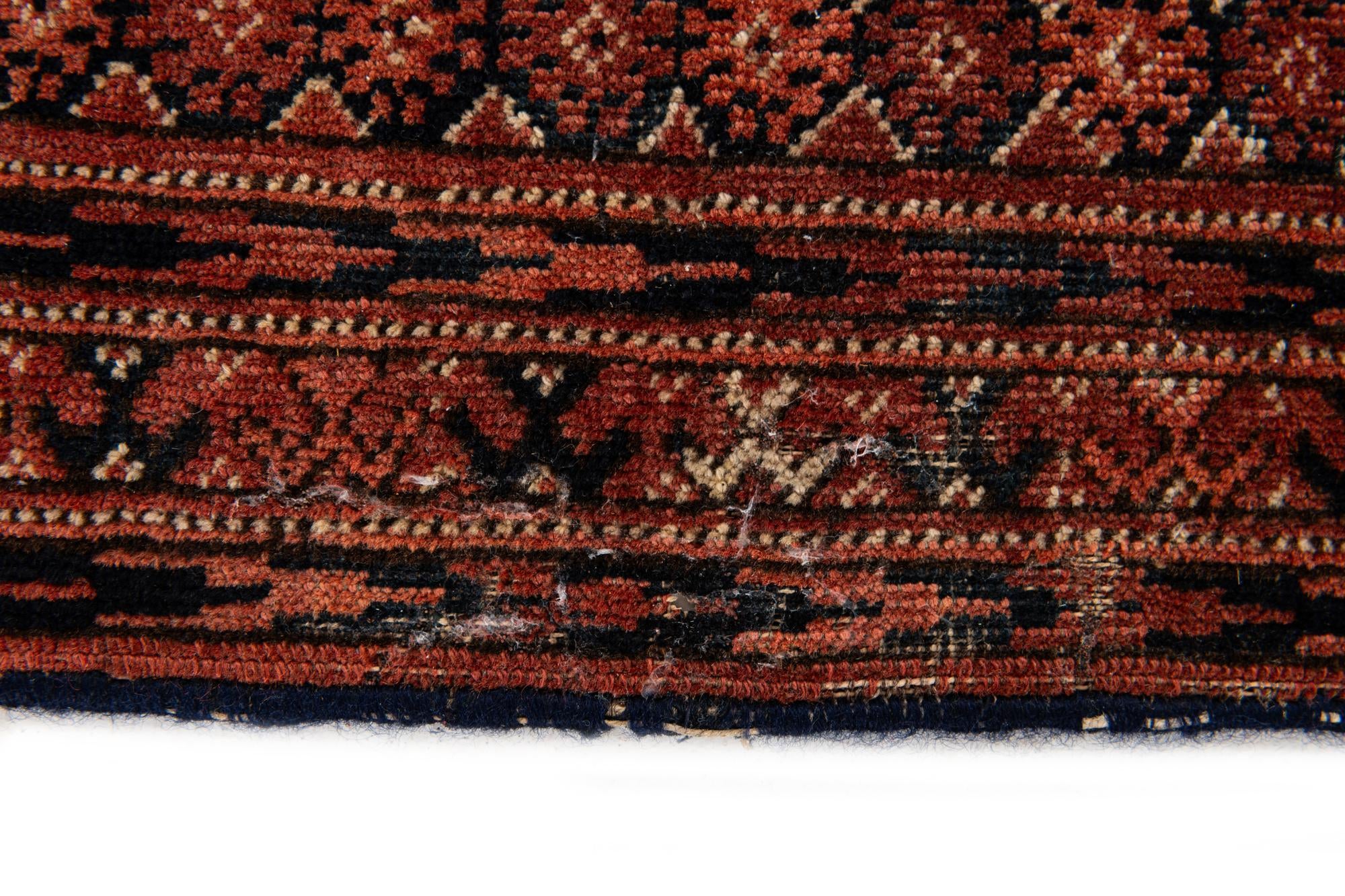 4' 4 x 5' 5 Hand Knotted Bokhara Oriental Wool Rug