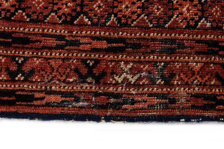 4' 4 x 5' 5 Hand Knotted Bokhara Oriental Wool Rug