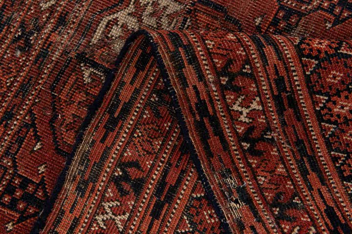 4' 4 x 5' 5 Hand Knotted Bokhara Oriental Wool Rug