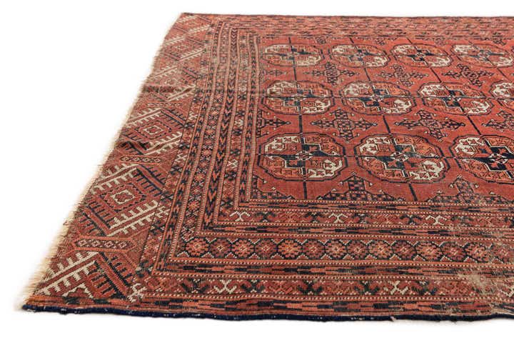 4' 4 x 5' 5 Hand Knotted Bokhara Oriental Wool Rug