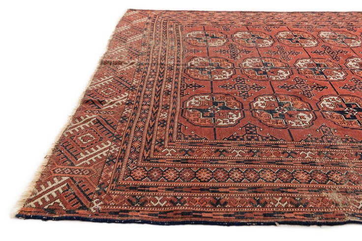 Detail image of 4' 4 x 5' 5 Hand Knotted Bokhara Oriental Wool Rug