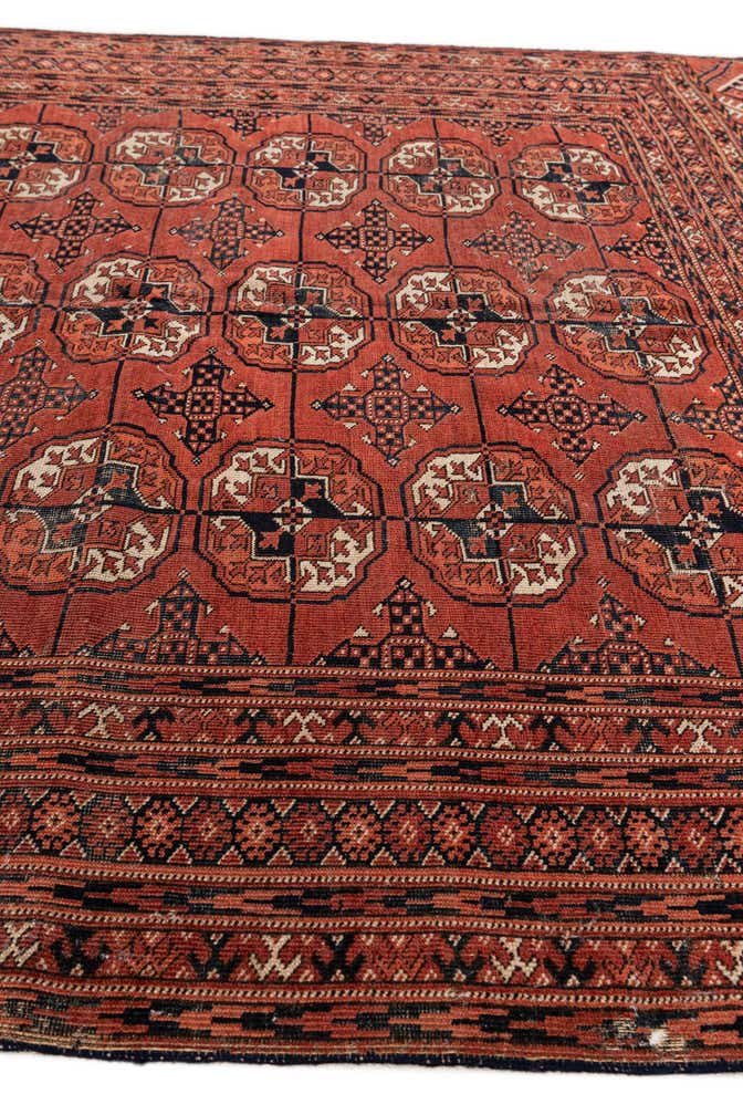 4' 4 x 5' 5 Hand Knotted Bokhara Oriental Wool Rug