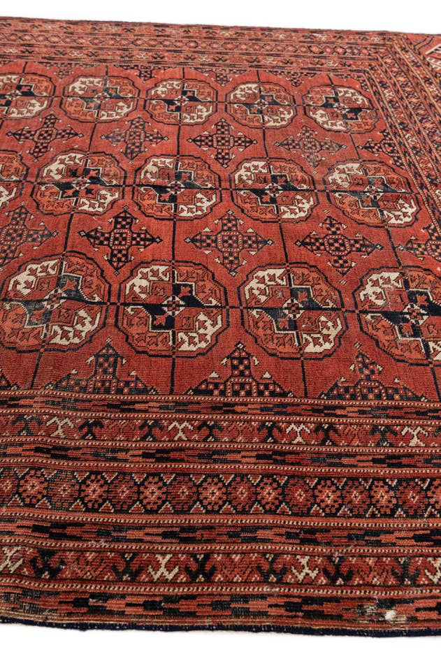 Detail image of 4' 4 x 5' 5 Hand Knotted Bokhara Oriental Wool Rug
