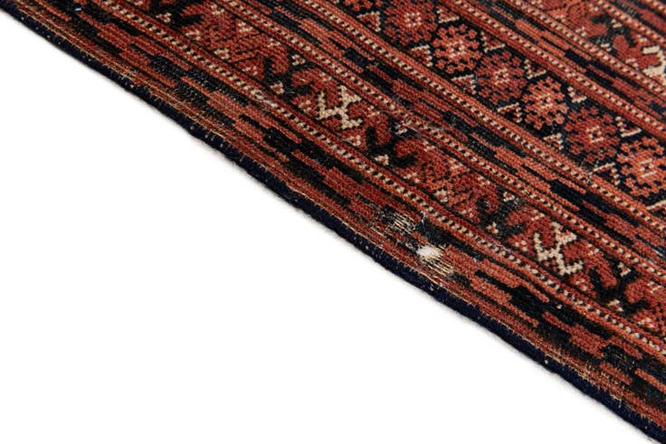 Detail image of 4' 4 x 5' 5 Hand Knotted Bokhara Oriental Wool Rug