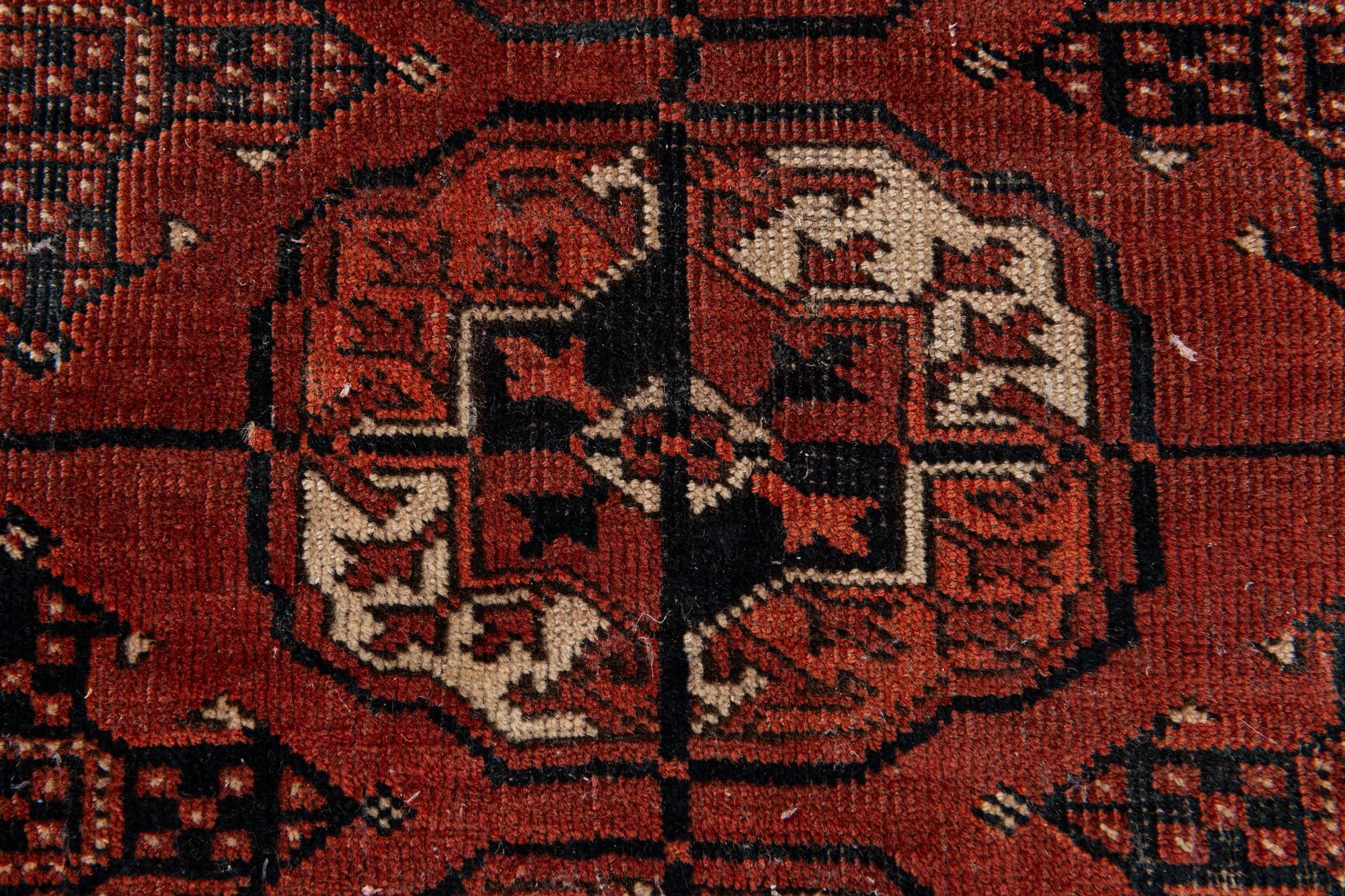 4' 4 x 5' 5 Hand Knotted Bokhara Oriental Wool Rug