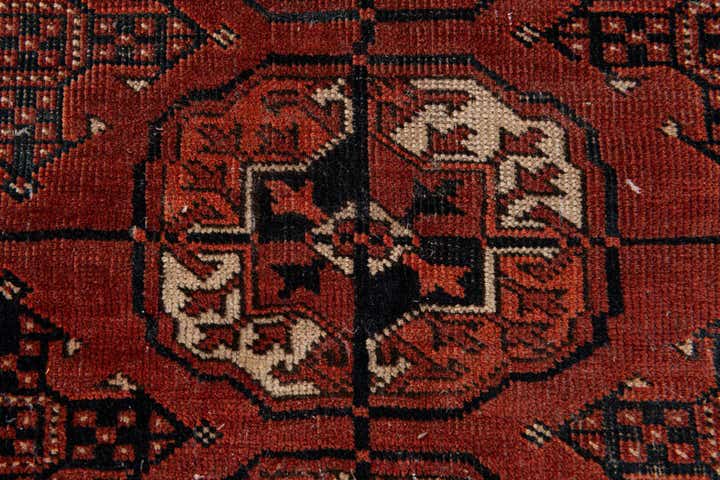 4' 4 x 5' 5 Hand Knotted Bokhara Oriental Wool Rug
