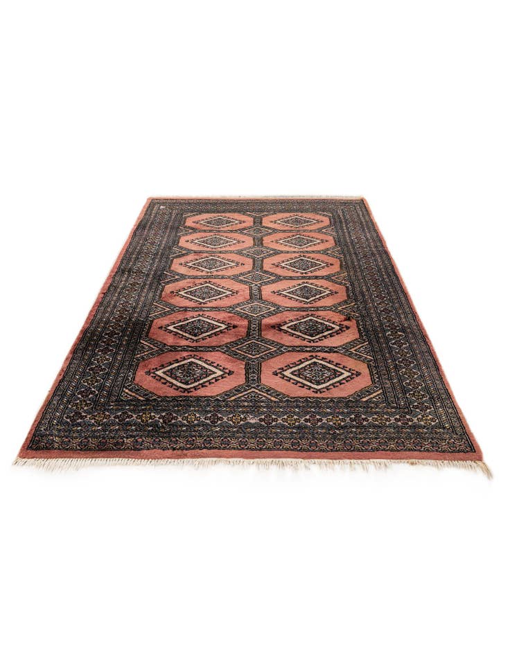 Detail image of 4' 2 x 6' 2 Hand Knotted Bokhara Oriental Wool Rug