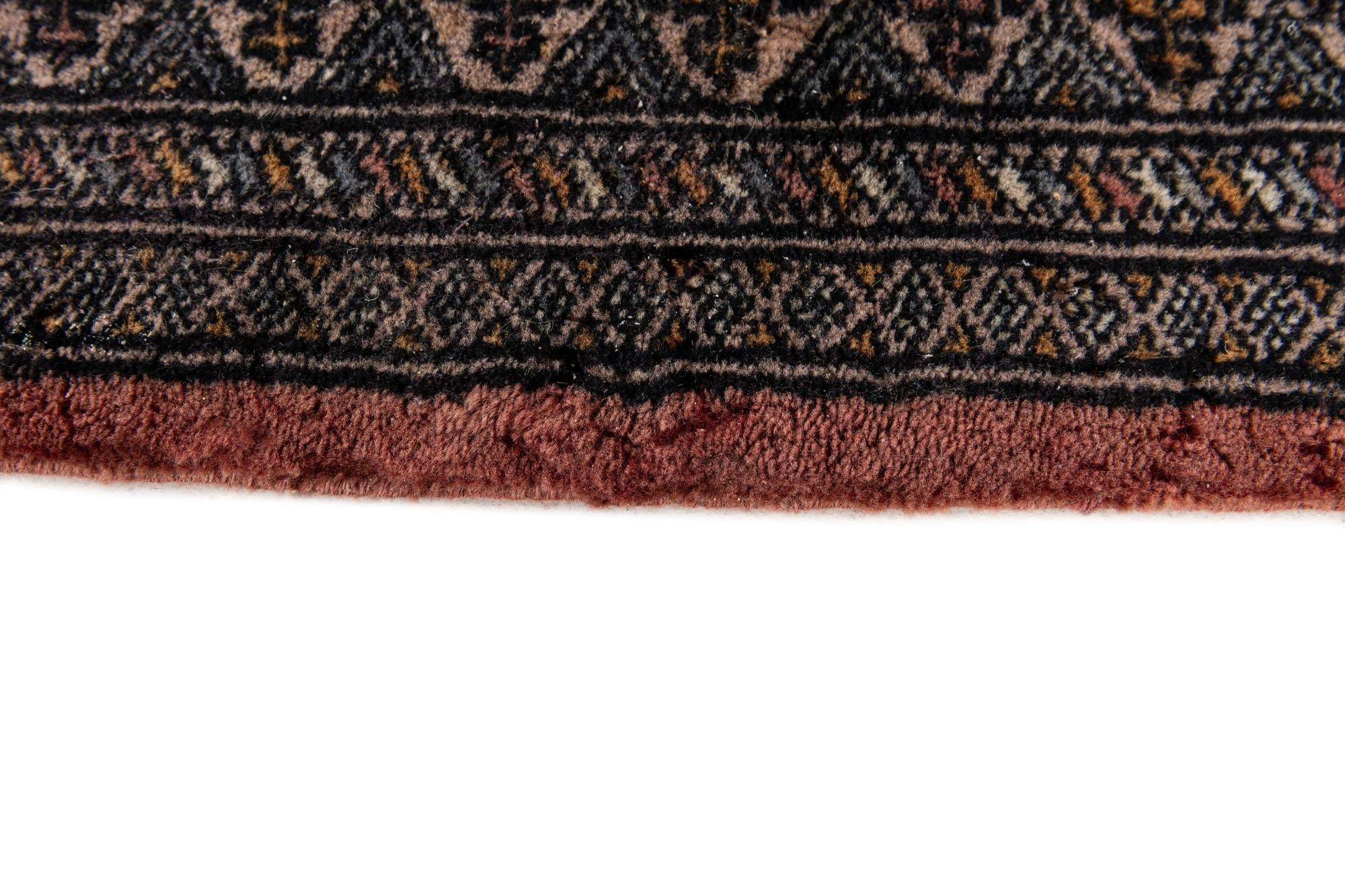 4' 2 x 6' 2 Hand Knotted Bokhara Oriental Wool Rug