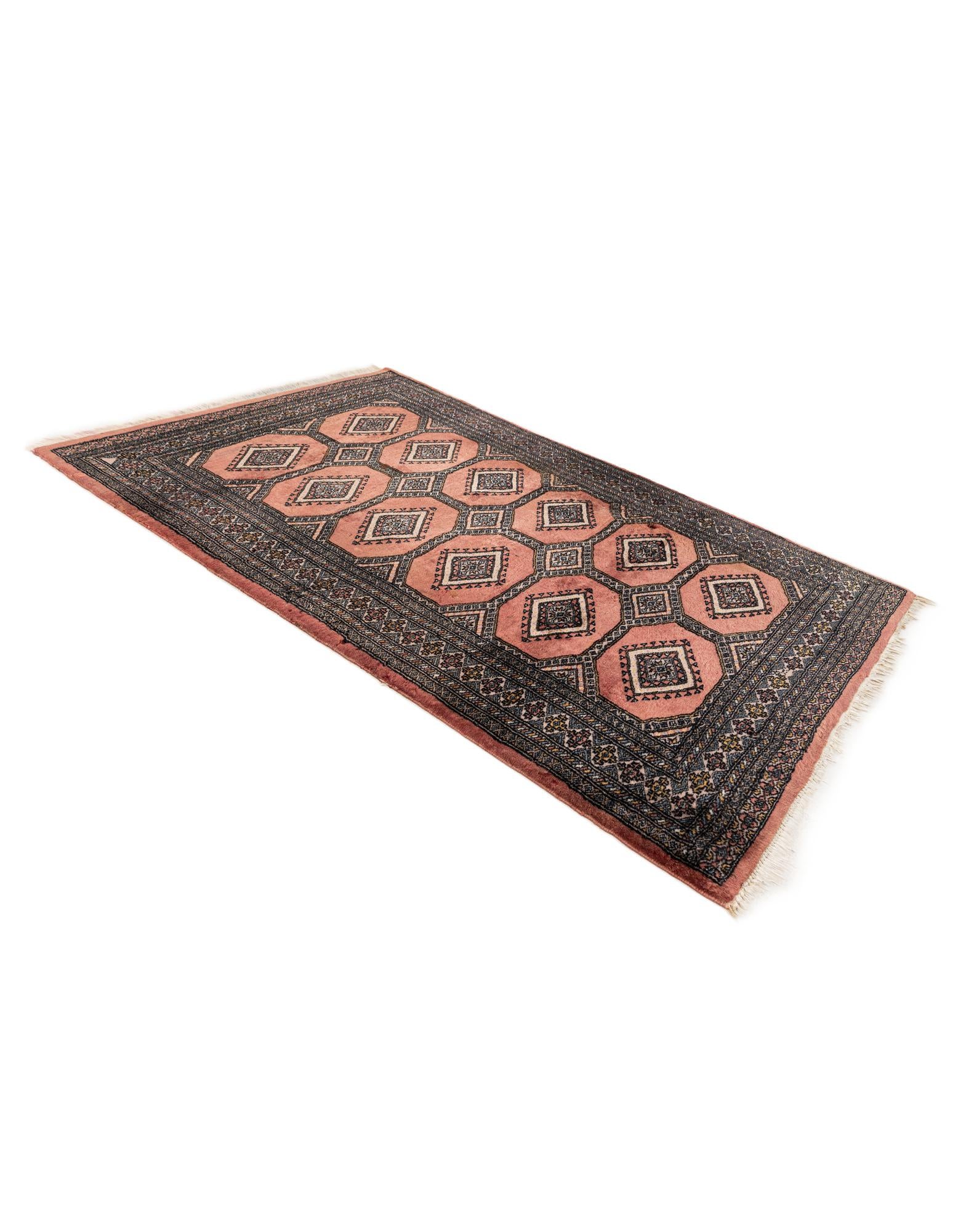 4' 2 x 6' 2 Hand Knotted Bokhara Oriental Wool Rug