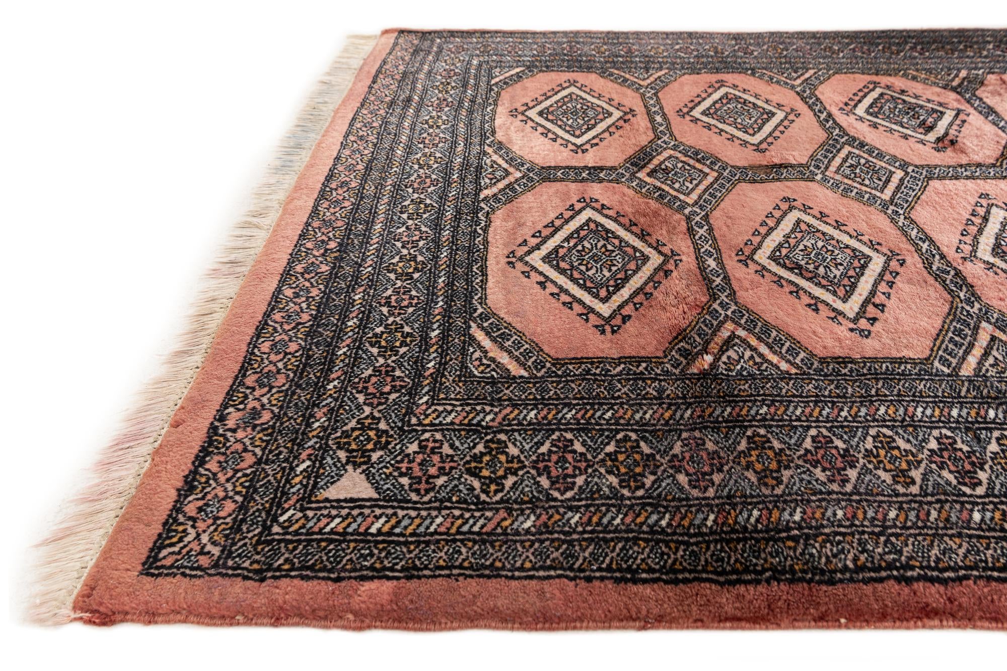 4' 2 x 6' 2 Hand Knotted Bokhara Oriental Wool Rug