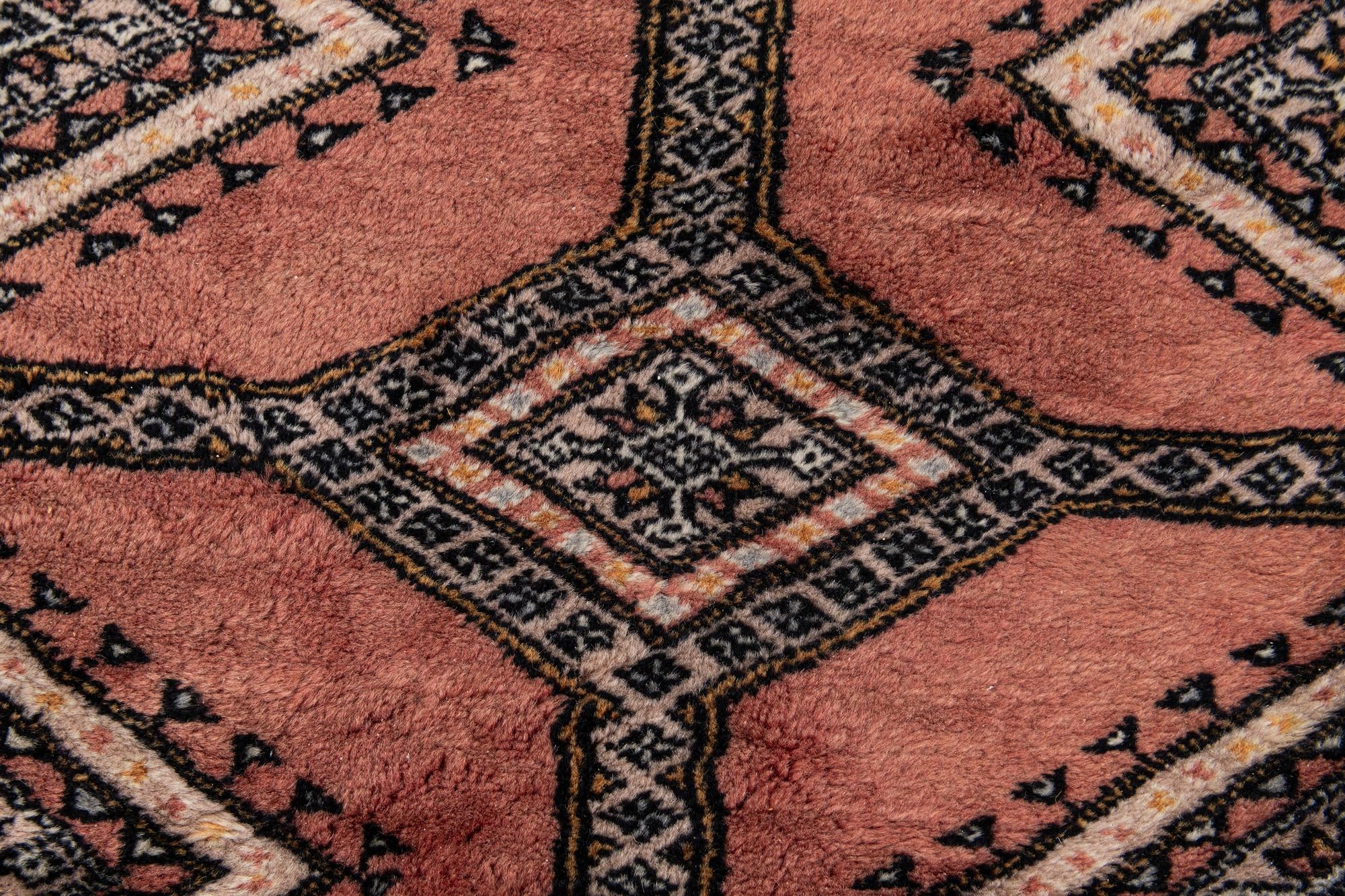 4' 2 x 6' 2 Hand Knotted Bokhara Oriental Wool Rug