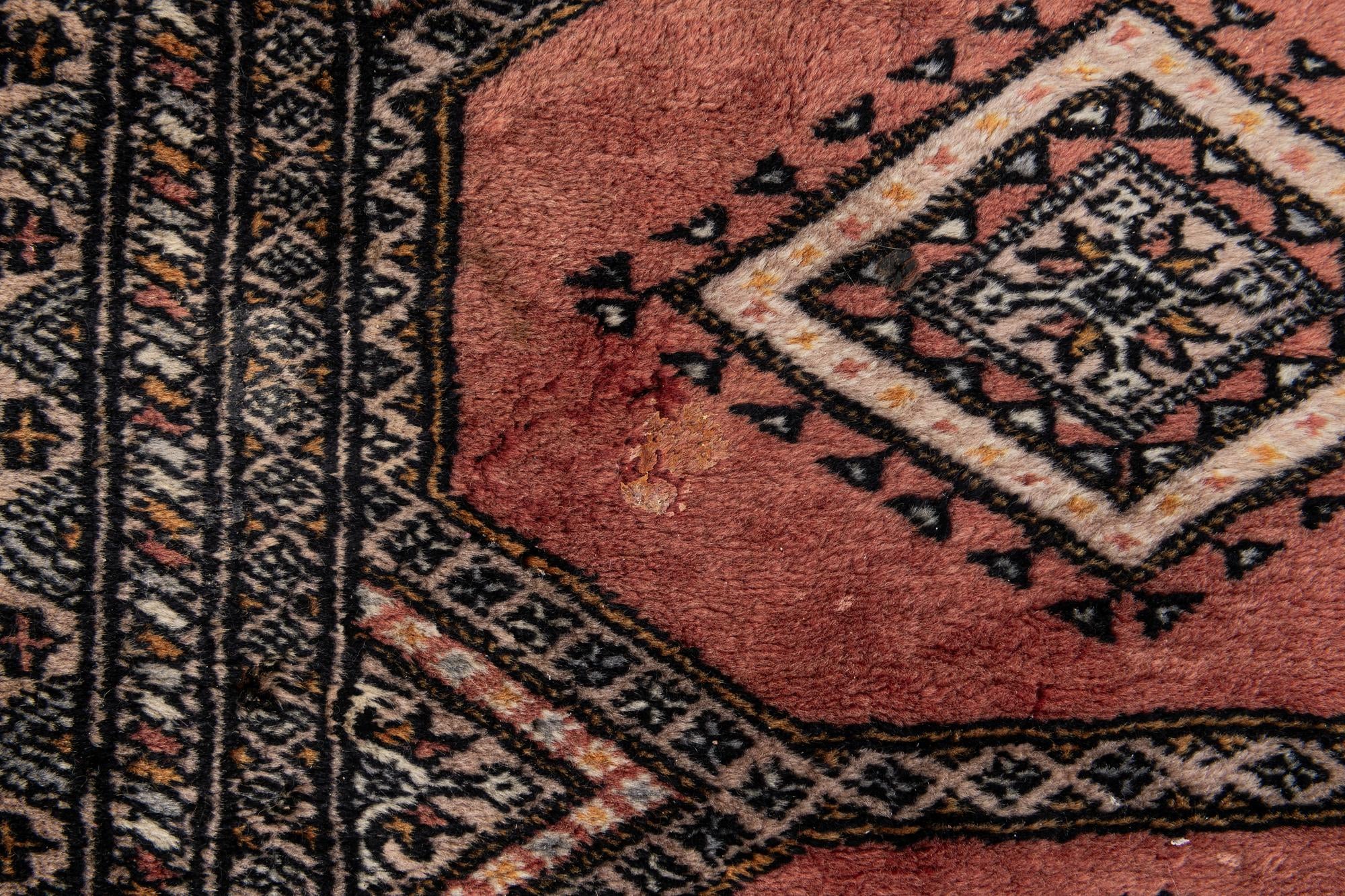 4' 2 x 6' 2 Hand Knotted Bokhara Oriental Wool Rug