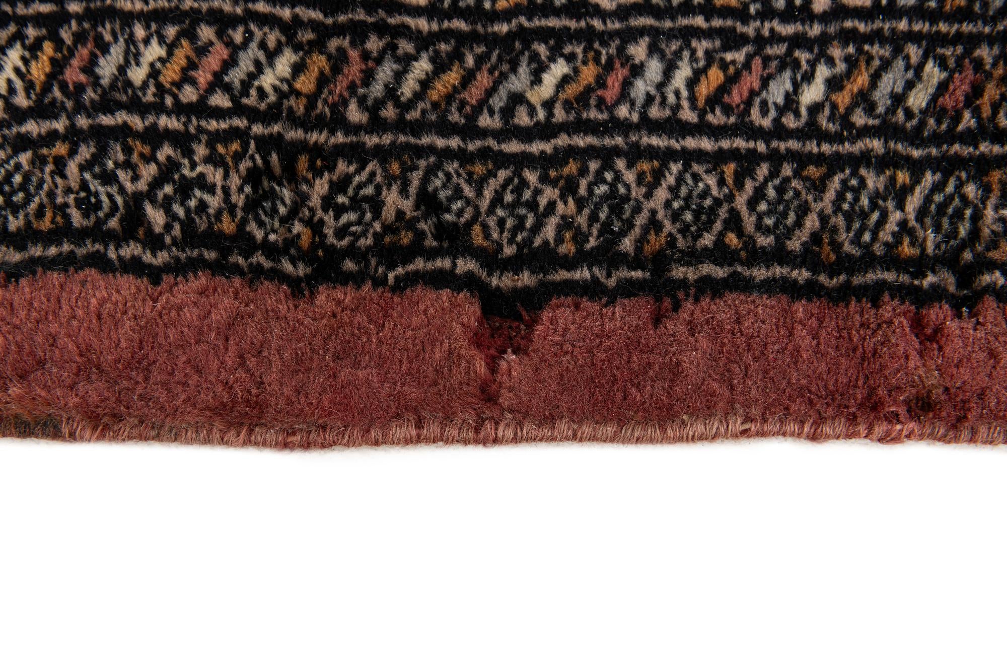 4' 2 x 6' 2 Hand Knotted Bokhara Oriental Wool Rug