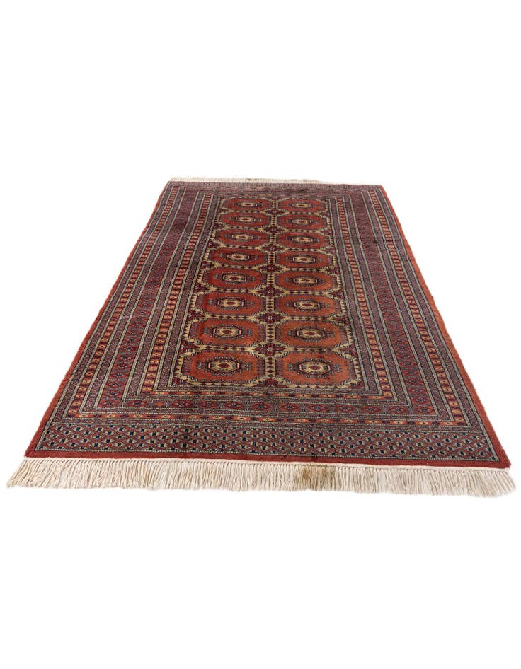Detail image of 4' 1 x 6' 5 Hand Knotted Bokhara Oriental Wool Rug