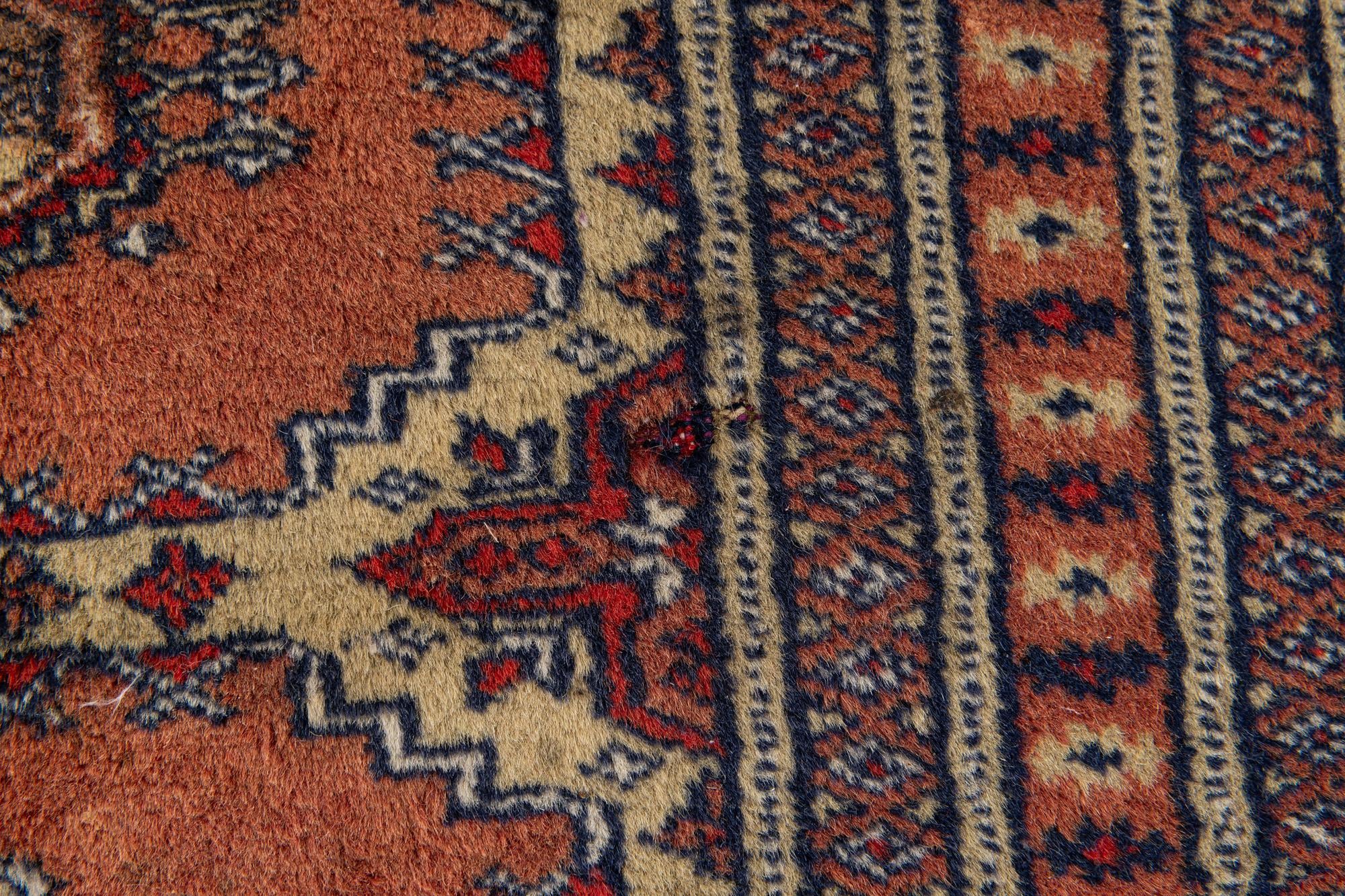 4' 1 x 6' 5 Hand Knotted Bokhara Oriental Wool Rug
