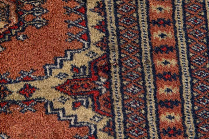 4' 1 x 6' 5 Hand Knotted Bokhara Oriental Wool Rug