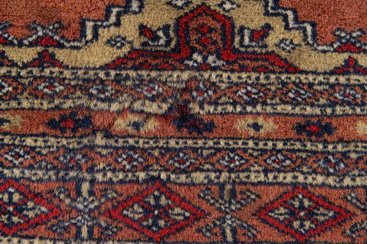 4' 1 x 6' 5 Hand Knotted Bokhara Oriental Wool Rug
