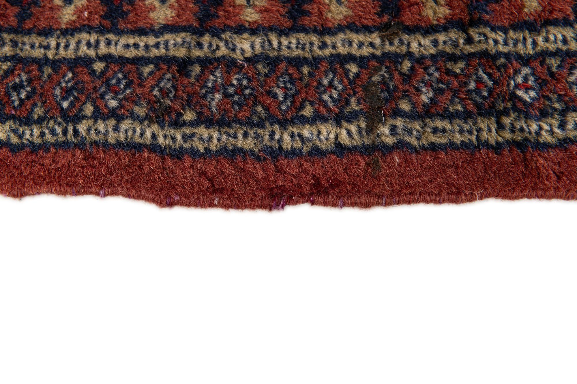 4' 1 x 6' 5 Hand Knotted Bokhara Oriental Wool Rug