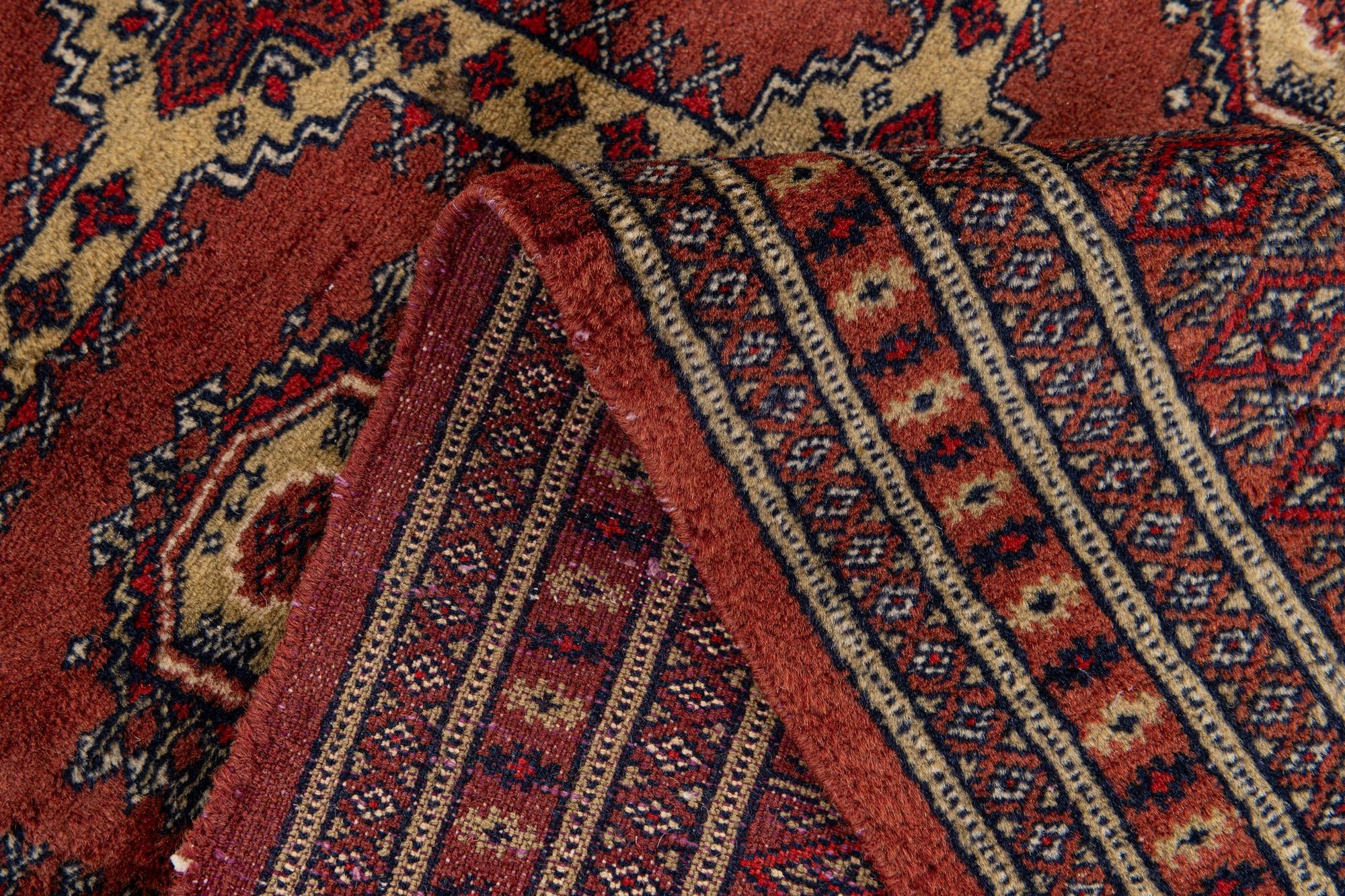 4' 1 x 6' 5 Hand Knotted Bokhara Oriental Wool Rug