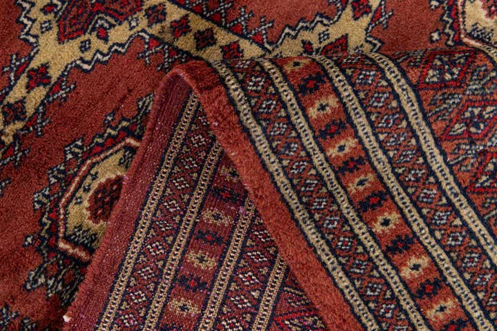 4' 1 x 6' 5 Hand Knotted Bokhara Oriental Wool Rug