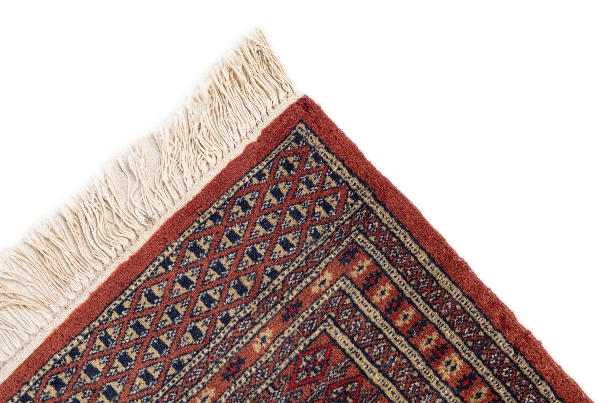 4' 1 x 6' 5 Hand Knotted Bokhara Oriental Wool Rug