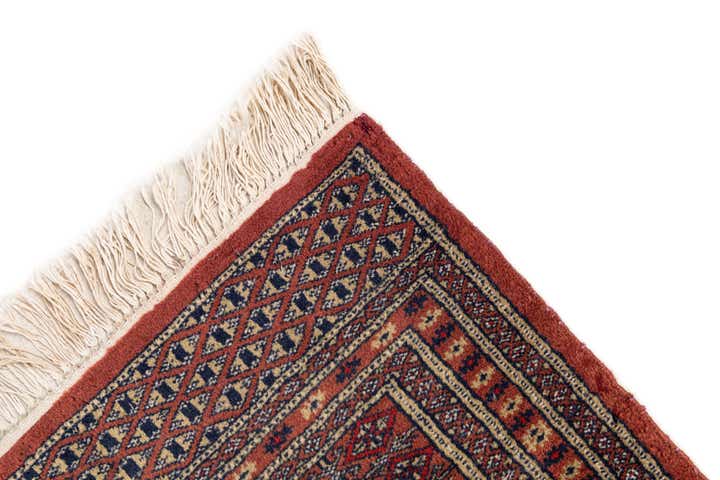 4' 1 x 6' 5 Hand Knotted Bokhara Oriental Wool Rug