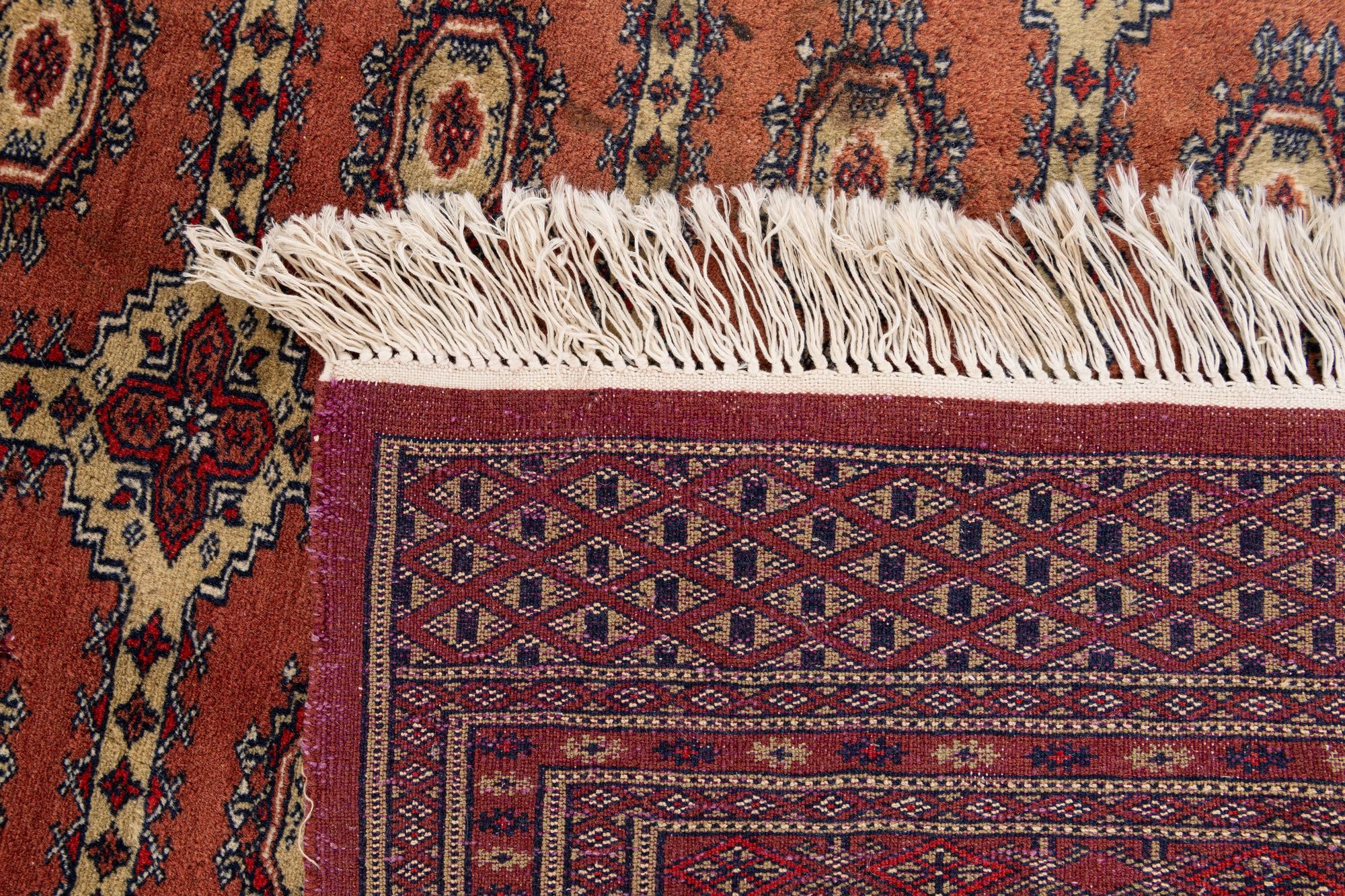 4' 1 x 6' 5 Hand Knotted Bokhara Oriental Wool Rug