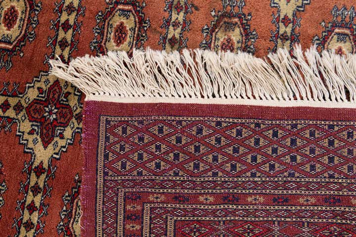 4' 1 x 6' 5 Hand Knotted Bokhara Oriental Wool Rug