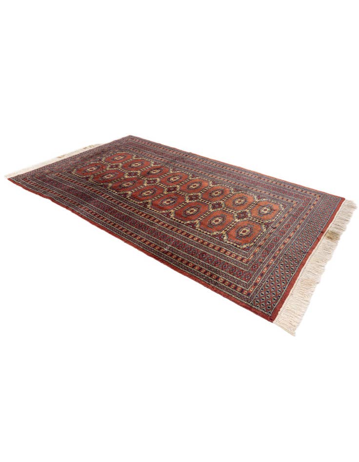 Detail image of 4' 1 x 6' 5 Hand Knotted Bokhara Oriental Wool Rug